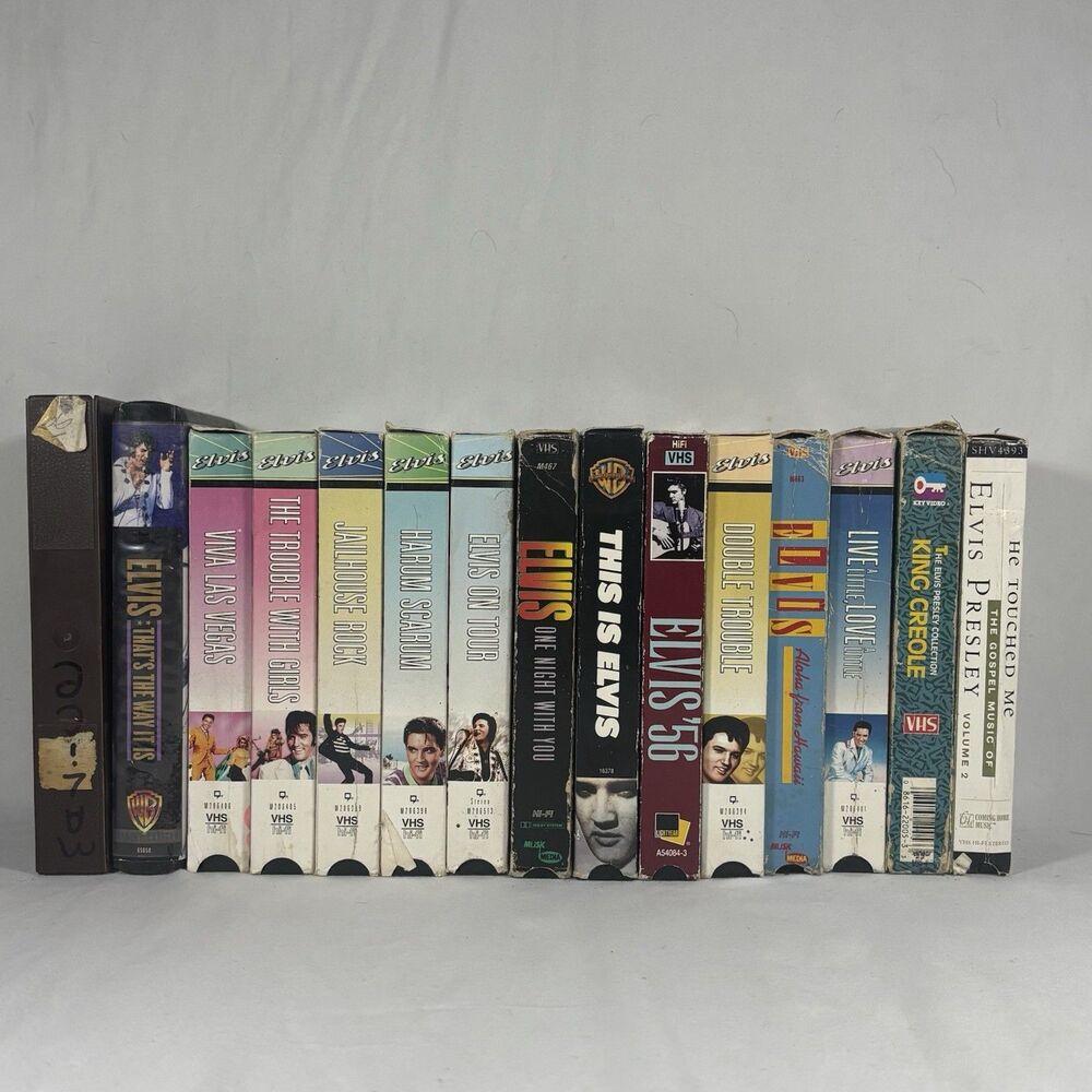 Elvis Presley VHS Lot Movies Concerts Jailhouse Viva Las Vegas Aloha part/repair